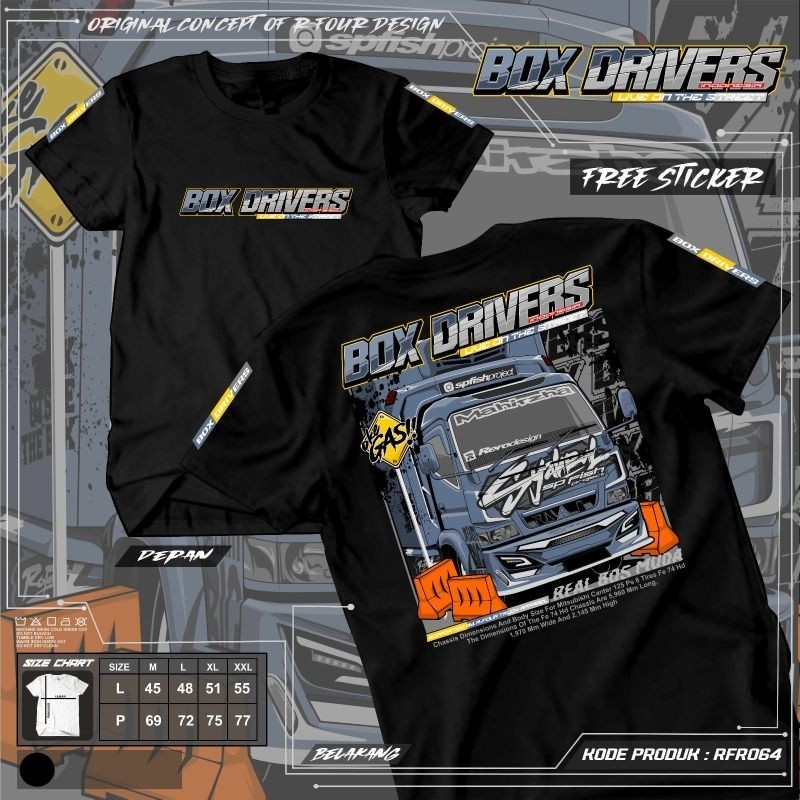 kaos truk box/kaos truk bos driver/kaos truk terbaru/kaos truk terlaris