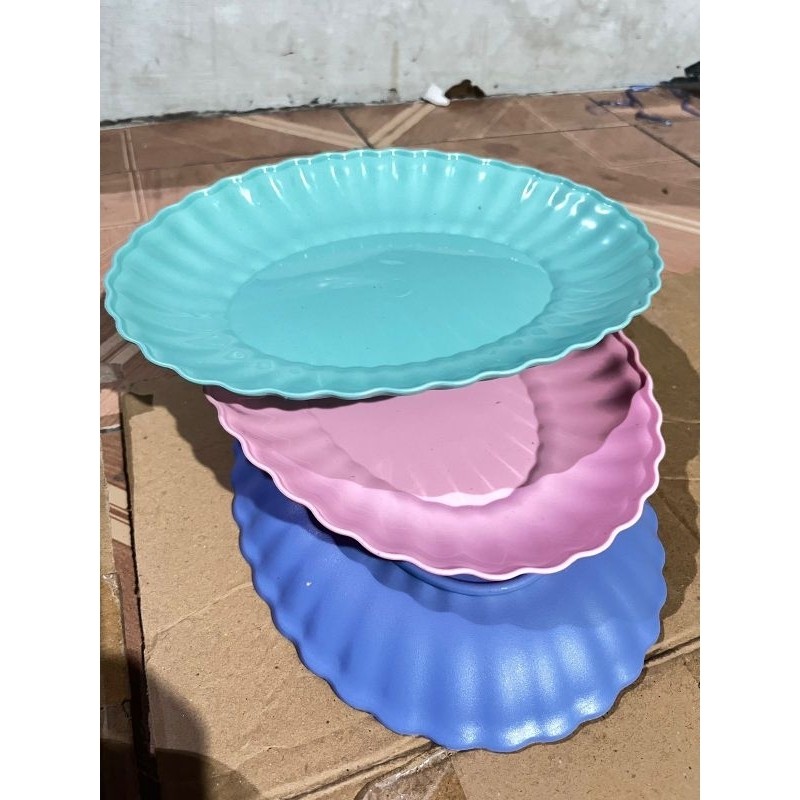 (12 pcs) Piring Kerang Plastik Kerang Piring Saji Piring Murah Piring Kerang Cakar 10 Harga Grosir