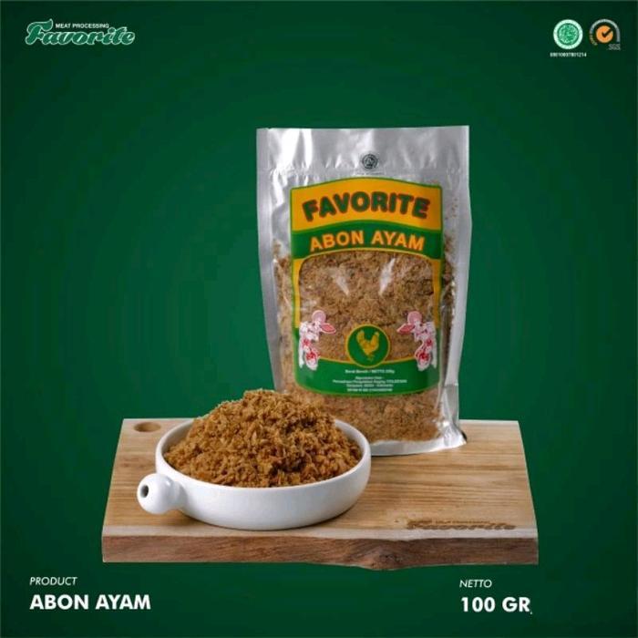 ABON AYAM / ABON SAPI / ABON UDANG / ABON IKAN FAVORITE ASLI KHAS BALI 100GR ENAKKK + BUBBLE WRAP - 