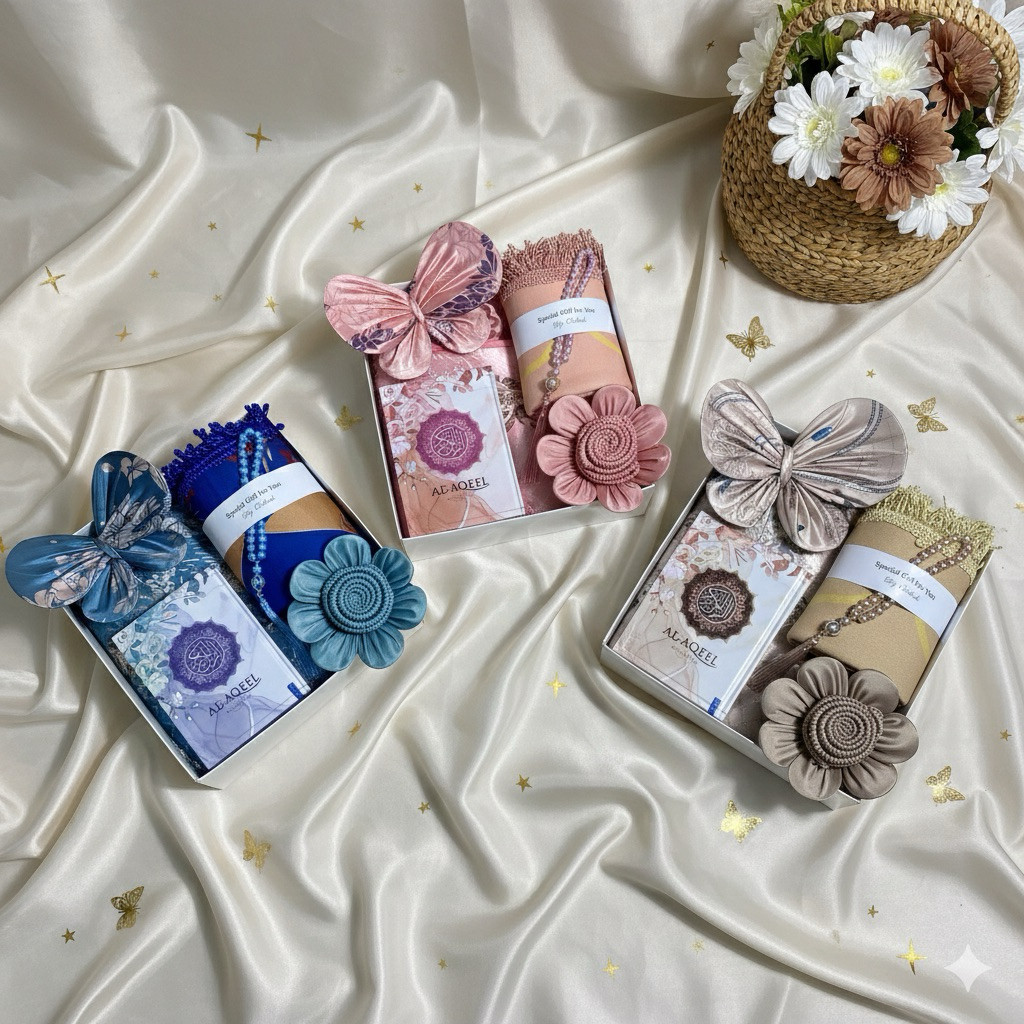ALAT SHOLAT SATU SET SESERAHAN HIAS MIKA HANTARAN ALAT SHOLAT HIAS BOX MIKA MAHAR SESERAHAN SEPERANG