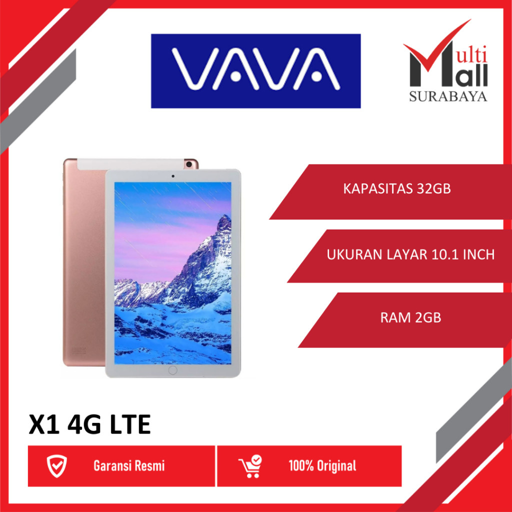 (wow03) VAVA X1 4G LTE RAM 2GB INTERNAL 32GB-VAVA TABLET 10.1 INCH NEW