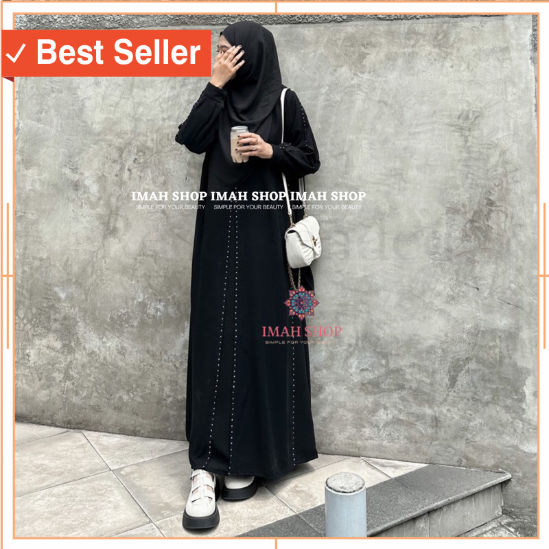 Baju Muslimah Wanita kekinian Lebaran Idul Fitri / New Abaya Gamis Maxi Dress Arab Saudi Bordir Zeph