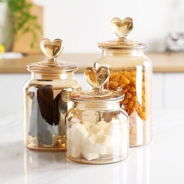 Promo Toples Kaca Kedap Udara  Satuan / Toples Kue Lebaran / Love Candy Jar Toples Kaca Kedap Udara/