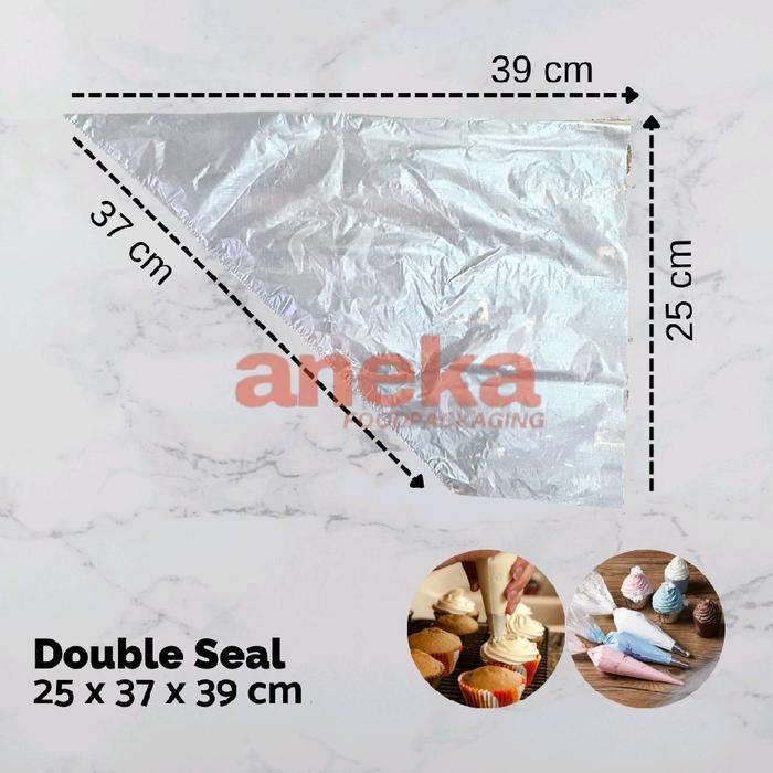 Promo 100lbr- Plastik segitiga APEL kantong kecil & besar/piping bag/papping bag kue - Segitiga Apel