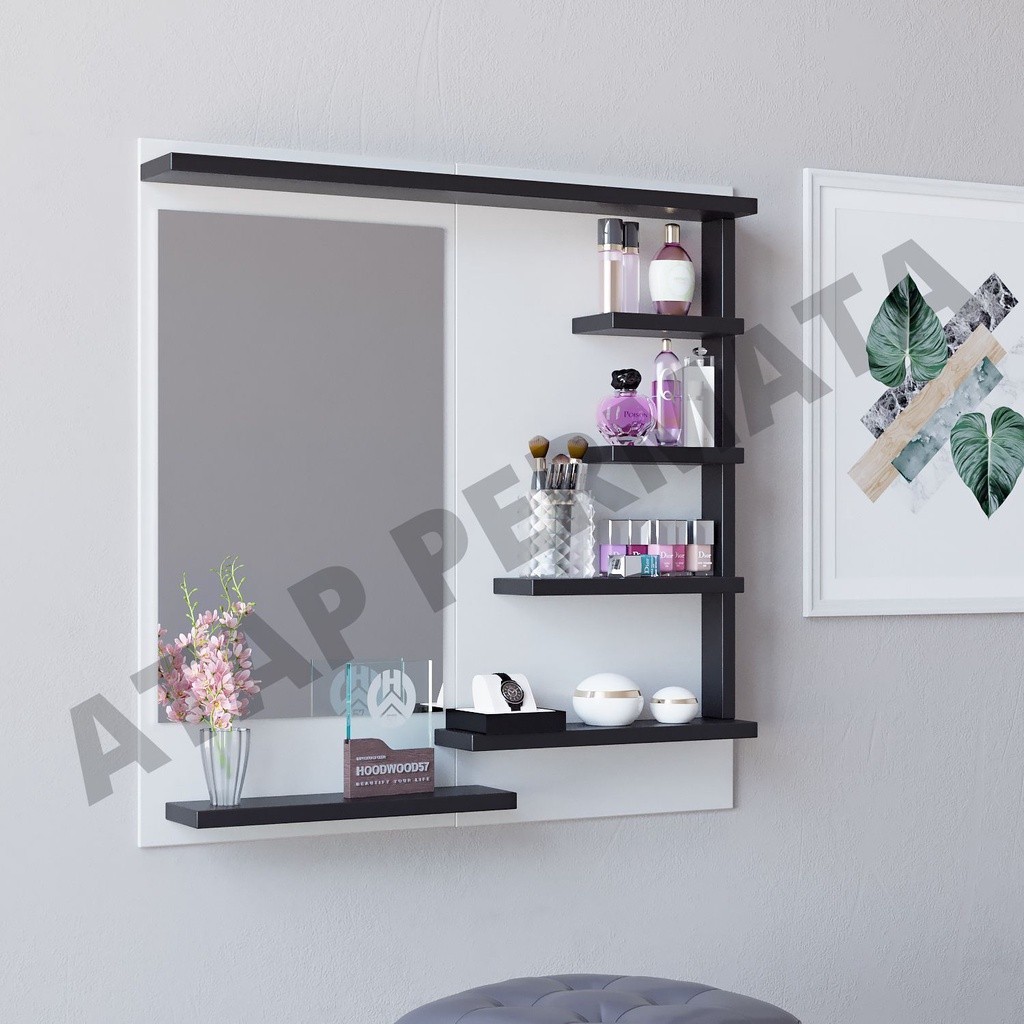 RAK KOSMETIK / RAK MAKEUP GANTUNG / MEJA RIAS GANTUNG / RAK RIAS / MEJA RIAS DINDING / KACA RIAS DIN