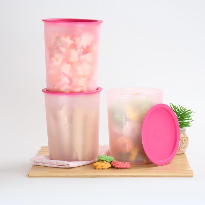 CPM Toples savina M Set of 3 Pcs / Toples Plastik / Toples Kerupuk - ungu Terlaris