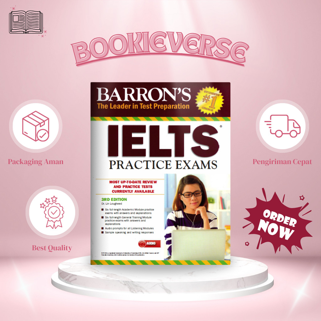 Buku Barron's The leader in Test Preparation : Ielts Practice Exams - 3rd Edition
