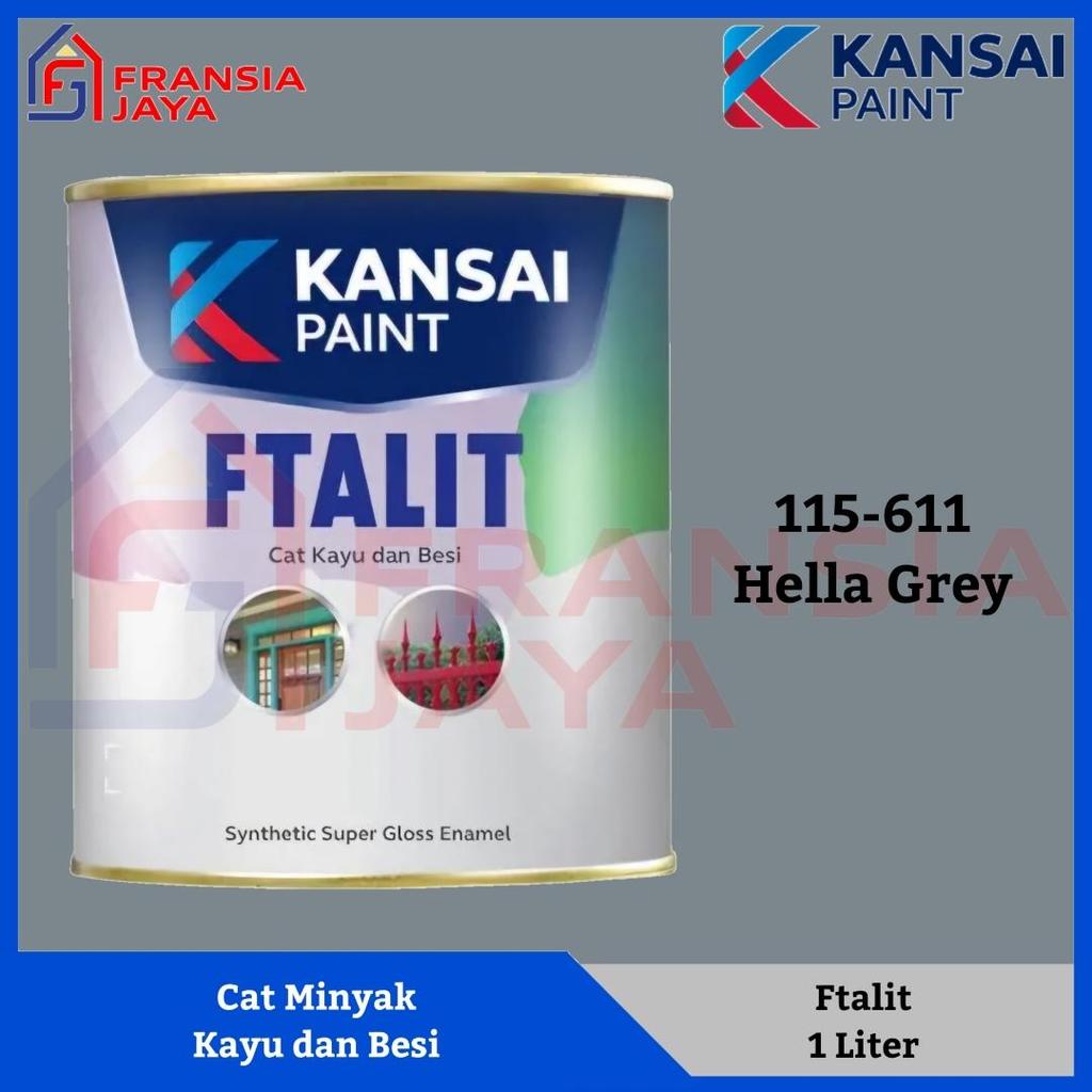 Kansai Ftalit 1 Kg KF 611 Hella Grey Cat Minyak Besi dan Kayu Paint