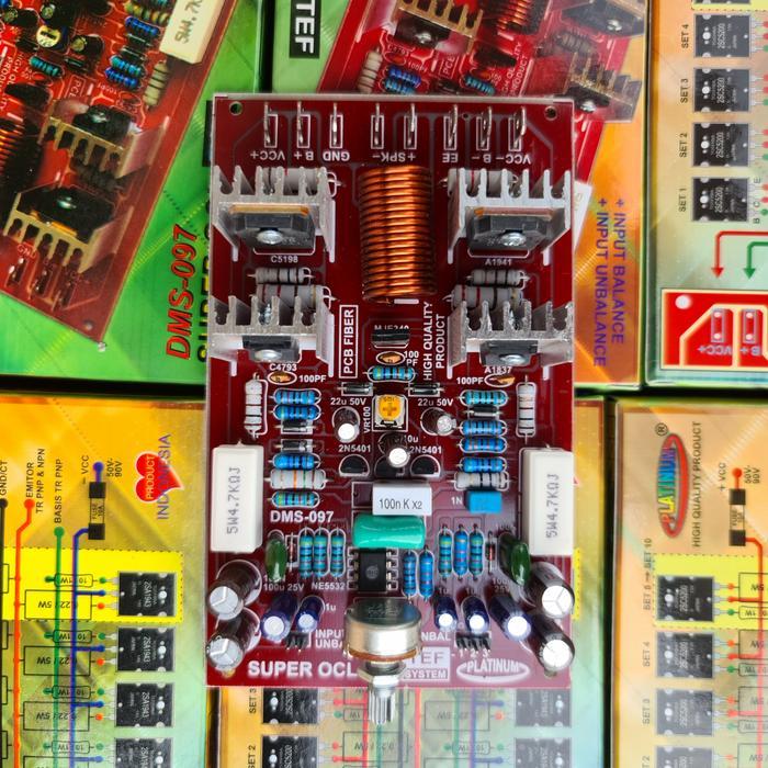 dms 097 tef super ocl socl mono + input balance unbalance 504 506 kit pcb super driver amplifier  ka