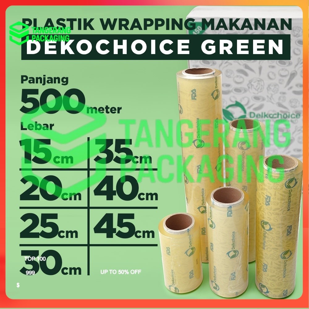 Plastik Wrap Pembungkus Makanan Delkochoice Hijau / Plastik Food Wrap