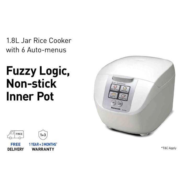 Panasonic SR-DF181WSH Micom Rice Cooker, 1.8L 6 Auto Menus
