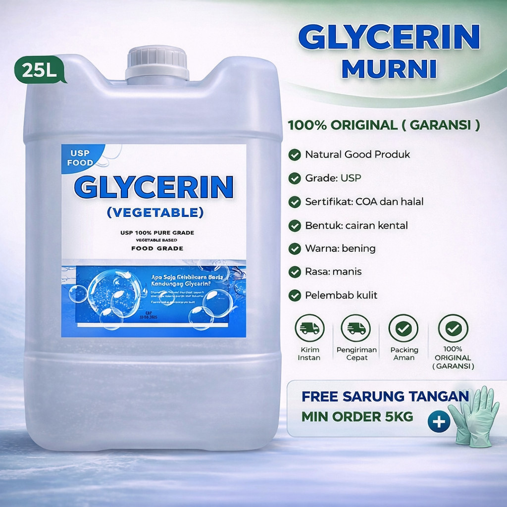 Gliserin Murni 25KG VG Food Grade – Glycerin / Glycerol