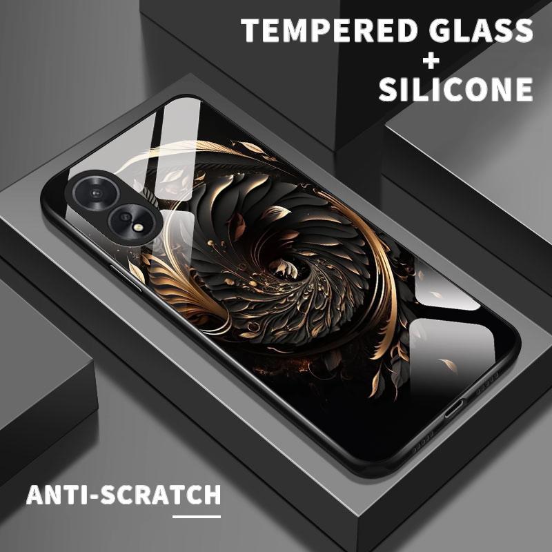 Casing Hp OPPO A38 A31 2020 A33 A35 2021 A36 A32 A1 Pro A1k A1x A2x A3 A3s HD Glass Silikon Back Min