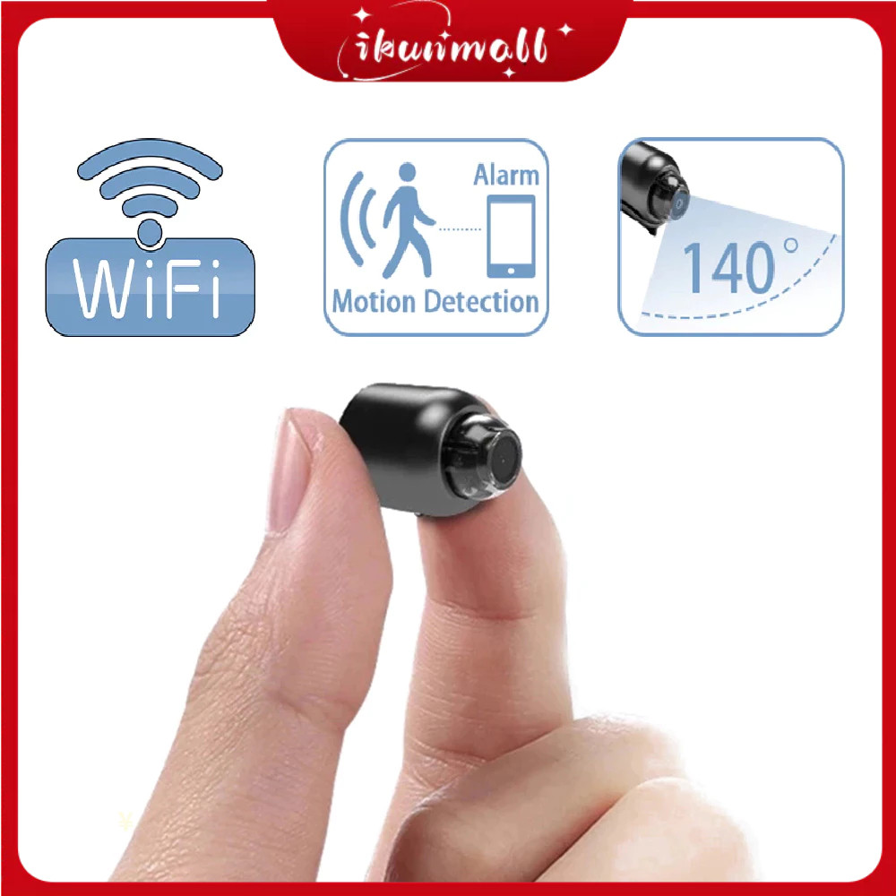 SAFEMATE - Kamera Mini WIFI CCTV Mini Tersembunyi Tanpa Kabel 1080P CCTV WIFI Jarak Jauh Lewat hp Bl