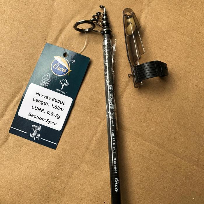 Joran Spinning Anten Ultralight Telescopic Orca Hervey 565L Carbon - 605UL