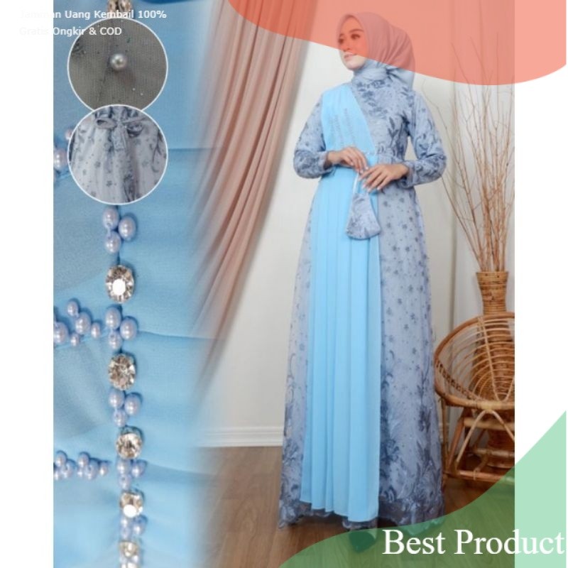 Gamis Brukat Terbaru Baju Wanita Jumbo Abaya Kebaya Dress Muslim  Camila Kamila Naila  Syari Remaja 