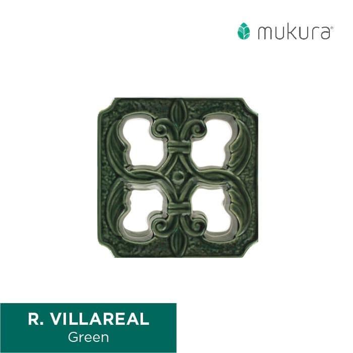 Roster Keramik Mukura Lubang Angin Keramik Villareal 20x20cm - Green