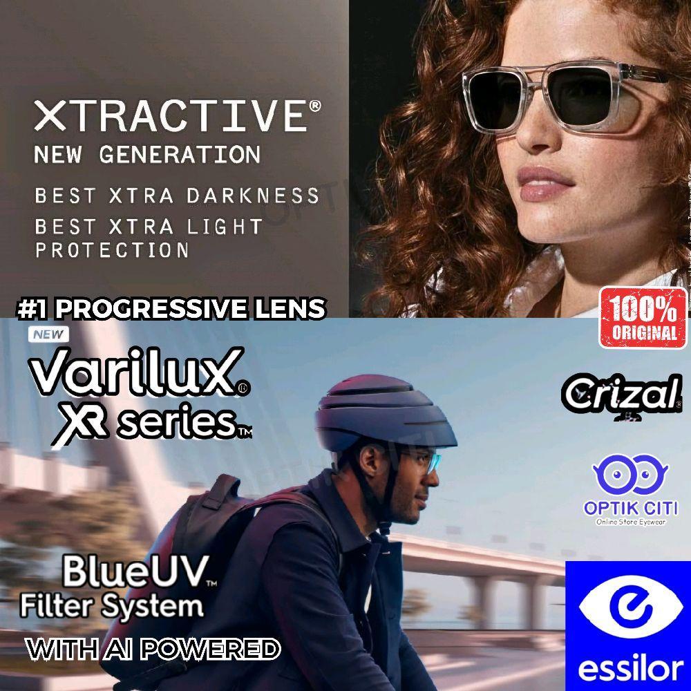 Lensa Kacamata Progresif Crizal Essilor Varilux XR Design Transition Xtractive New Generation Origin