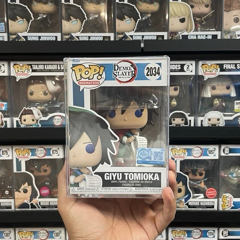 Genuine Demon Slayer Giyu Tomioka Anime Action Figure Funko Pop Vinyl Sculpture Doll Limited Edition