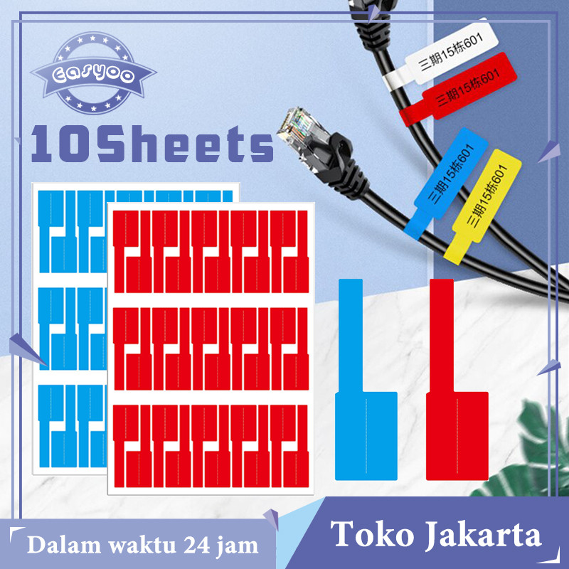300pcs Kabel Cable Label Stiker Cable Label Sticker tahan Air Stiker Label Kabel Jaringan