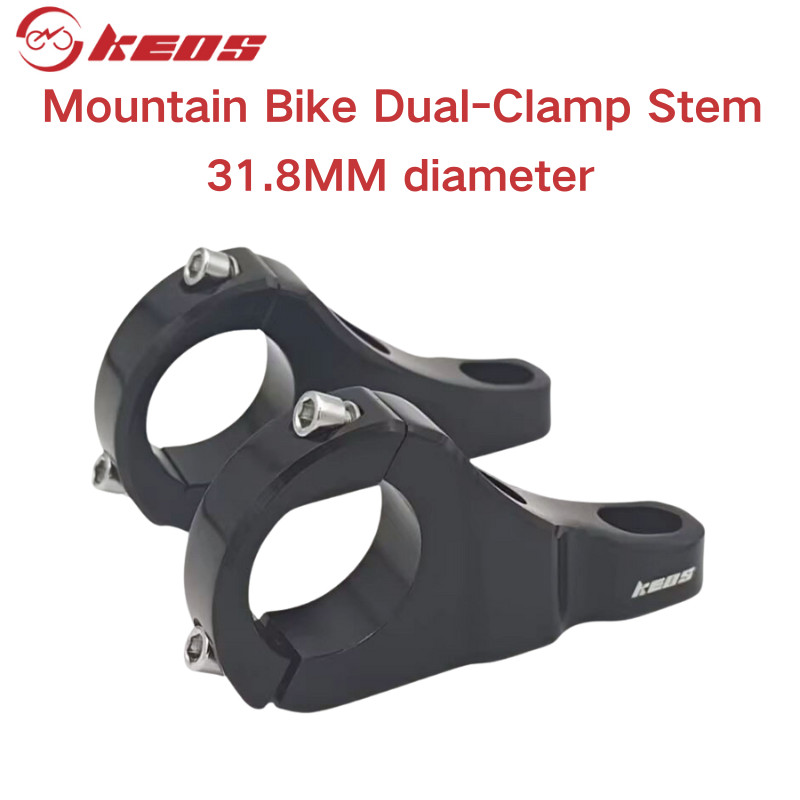 KEOS DH Direct Mount CNC Dual Crown Stem 31.8mm Tiang Stang MTB dari Paduan Aluminium Berkekuatan Ti