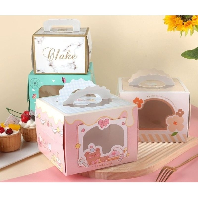 BARU Box Kue 15x15 Cake Box 16x16 x10cm Box Kue Tart 16x16 x15cm Box Kue 13x13 Box Chiffon 16x16 Box