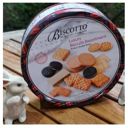 Biscotto Luxury Biscuit 400gr/Biscuit Lebaran kaleng
