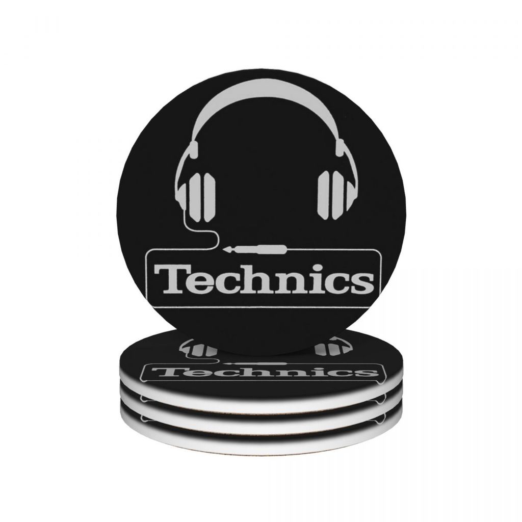 Technics Headphone Slipmats Ceramic Coasters Kitchen Bar Supplies (Pack of 4 pieces)