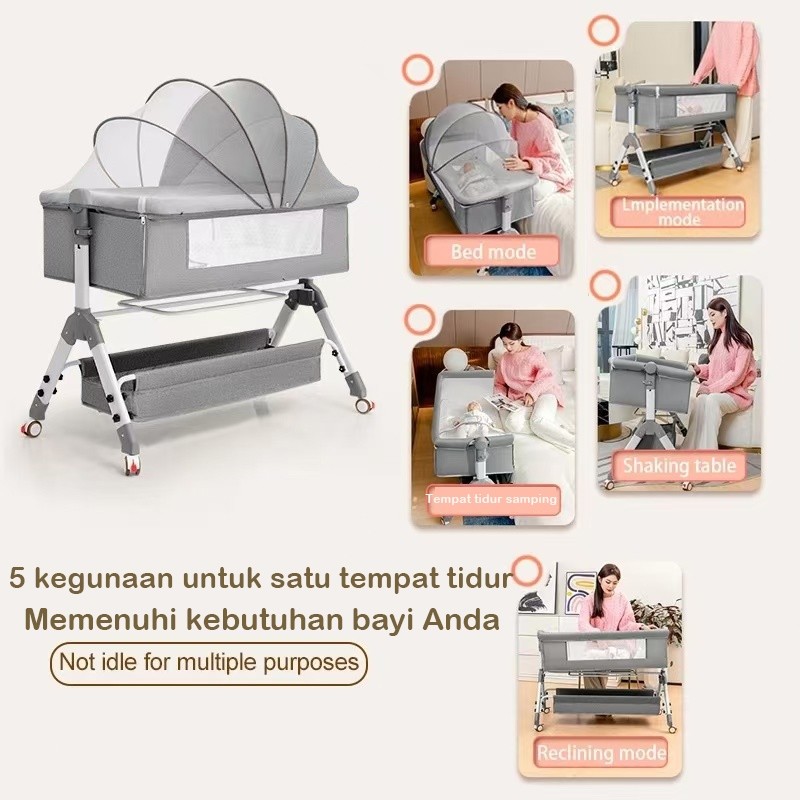 Ready stock Tempat tidur bayi Box bayi Lipat Multifungsi Baby Box Ranjang Bayi Bayi Nest Premium Kas