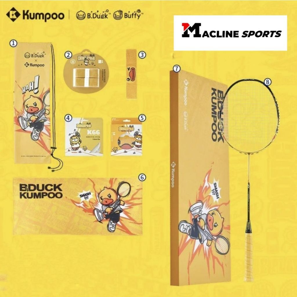 RAKET BADMINTON KUMPOO BDUCK COOL BOX SET / ORIGINAL KUMPOO BDUCK COOL BOX SET BADMINTON RACKET