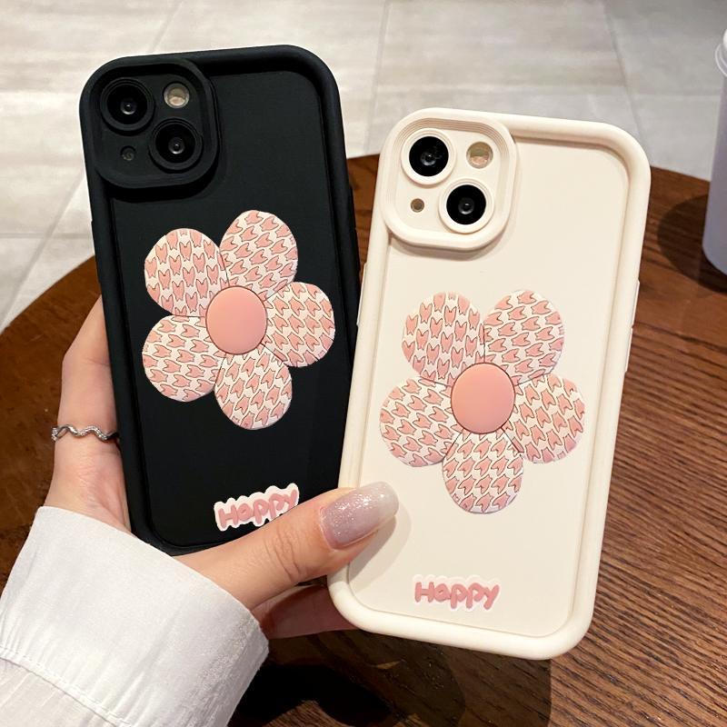Soft Case For Iphone 15 Pro Max 12 Mini 13 14 16 17 Floral Bunga Kecil Silicon Antishock