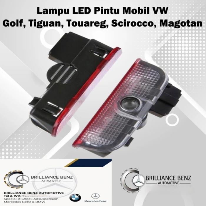 LAMPU PINTU MOBIL LED LOGO VW VOLKSWAGEN GOLF TIGUAN TOUAREG SCIROCCO