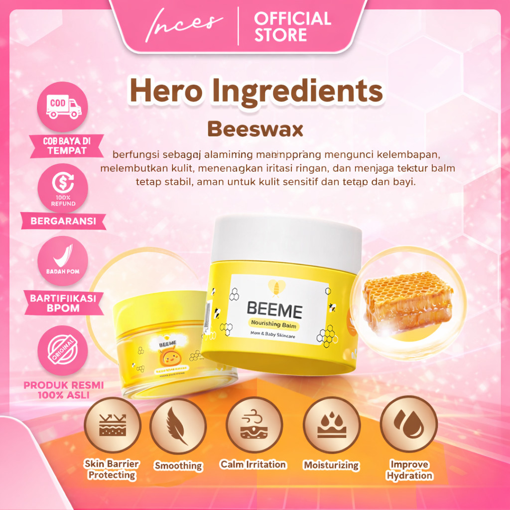 INCES - Beeme Nourishing Balm 5 gr & 15 gr | SKINCARE IBU DAN ANAK