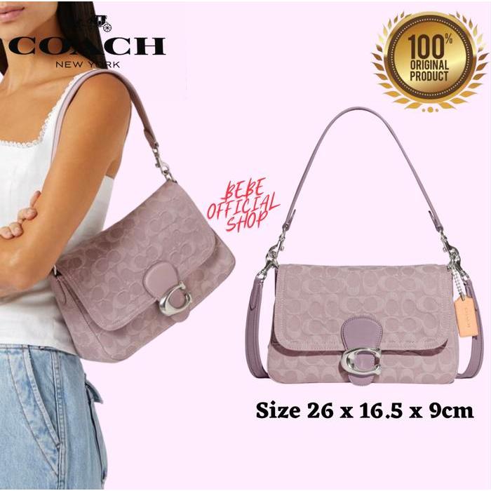 Original CH Soft Tabby Shoulder Bag In Signature Denim Purple Tas CH