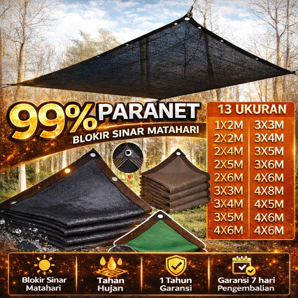 COD 2026 paranet 99% anti uv sunshade net paranet anti uv dan hujan Jaring Rumah Kaca Jaring Tabir E