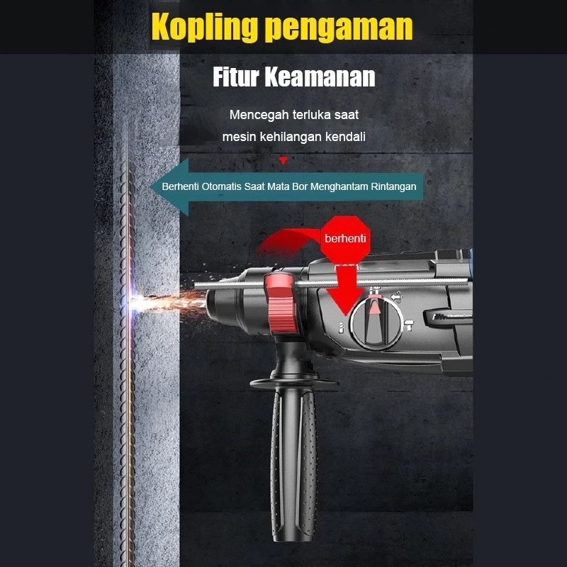 ECOSEN Hammer Drill Bor Rotary Mesin Bobok Beton Jack Hammer Drill Mesin Bor Beton Bor Drill Beton M