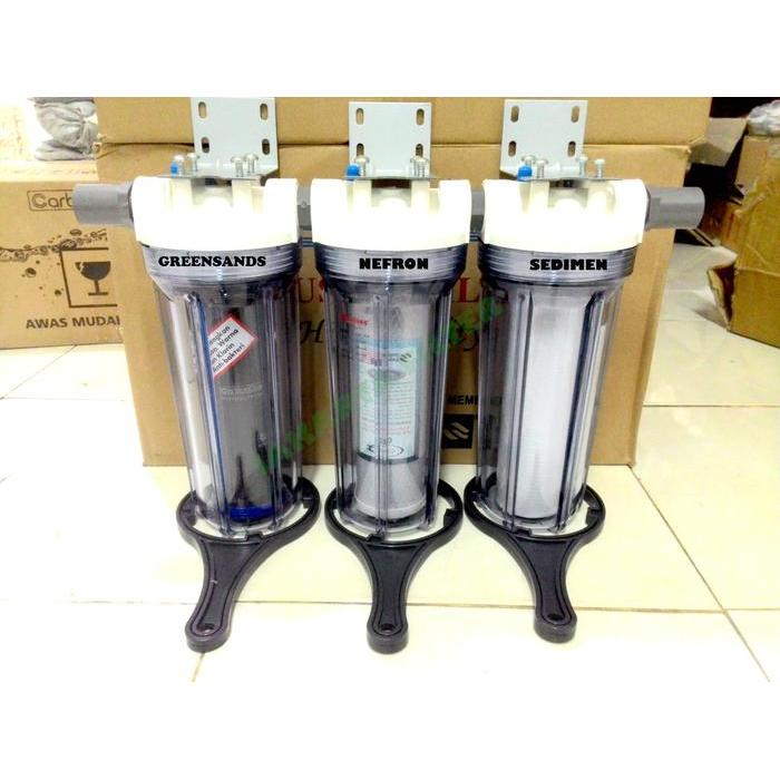 PAKET FILTER AIR SIAP PAKAI "CLEAR" (AIR ZAT BESI TINGGI)