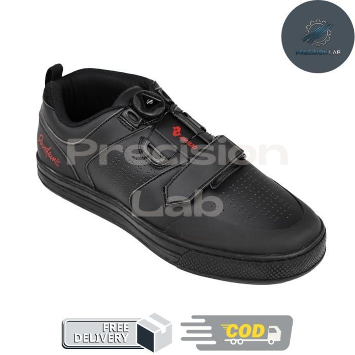 Avelio Shoe Pandemic Edition Sepatu Sepeda Flat Non Cleat Multi Purpose - Hitam, 44 -P.Lab