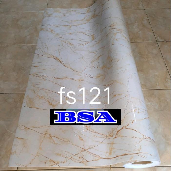 PROMO  122×1m wallpaper lantai dinding dapur pintu kamar mandi Anti air minyak panas stiker meja lem