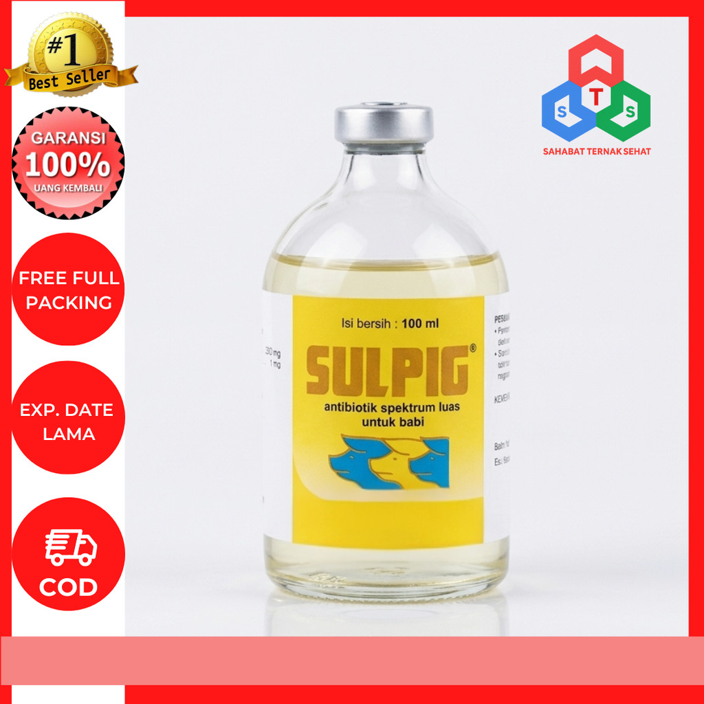 SULPIG 100ML - Obat Hewan Antibiotik Spektrum Luas Babi Medion