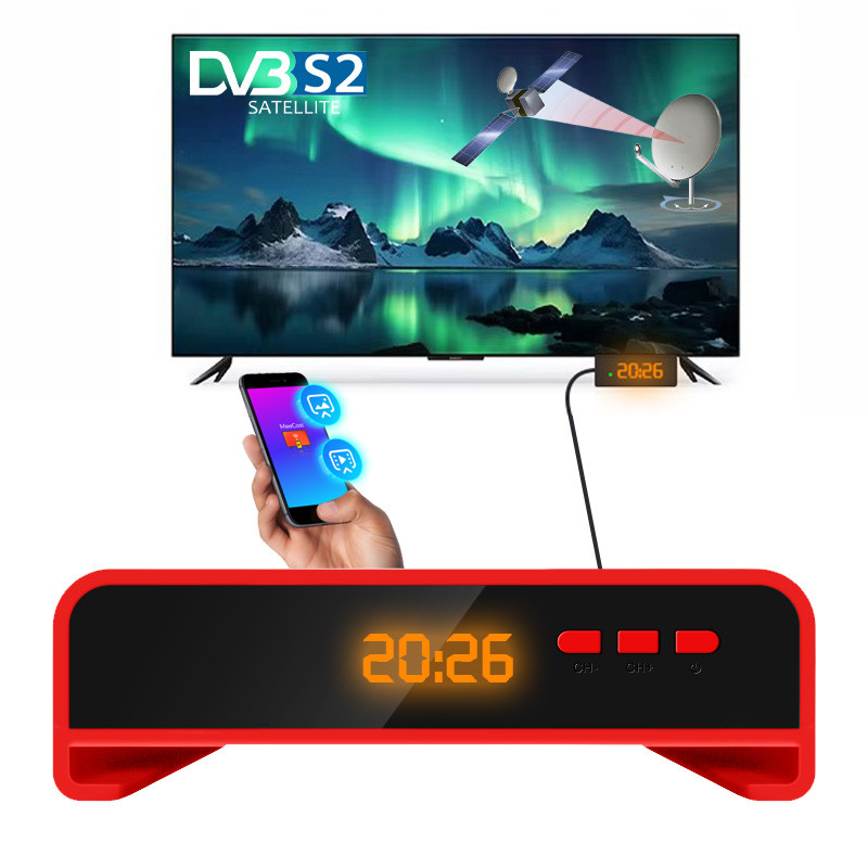 USB PVR FTA gital Koqit V5H Mini Satellite TV Receiver Smart Meecast DVB-S2 H.265 Hevc Satellite Rec