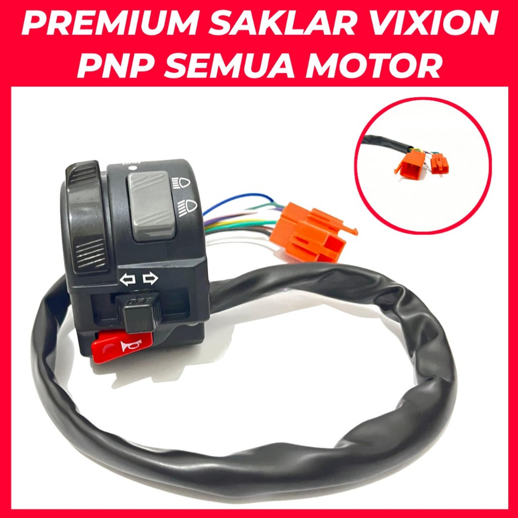 SAKLAR KIRI VIXION LAMA YAMAHA PNP SEMUA MOTOR / SAKLAR PROJIE BILED DIM / HOLDER SAKLAR KIRI VIXION