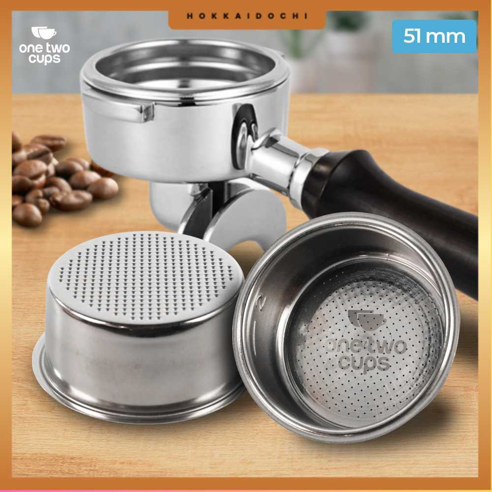 One Two Cups Filter Basket Portafilter Single Wall 51mm 16g 1 Cup - DL-01