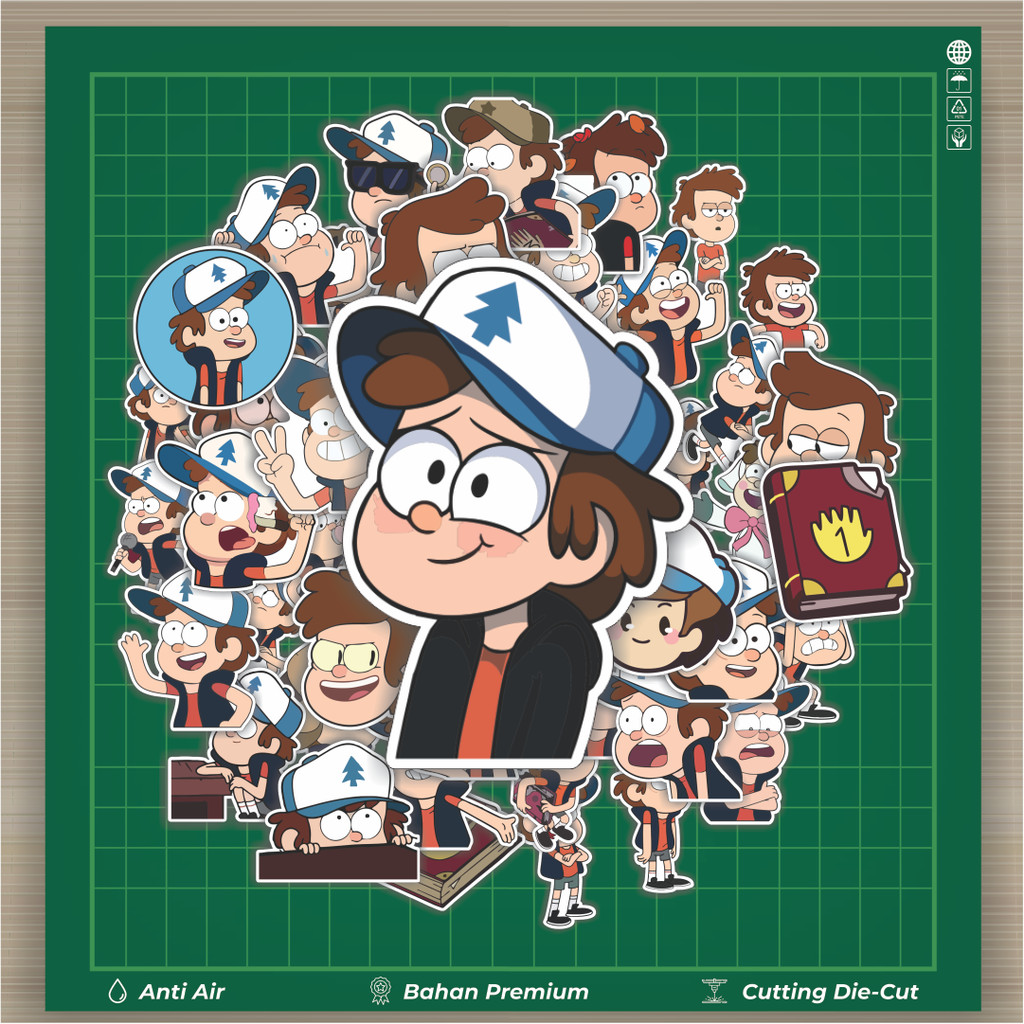 HOT 50 PCS DIPPER PINES Stiker Fashion Cars Decal Dingin Kartu Album Custom Vinyl Anti Air- Sticker 