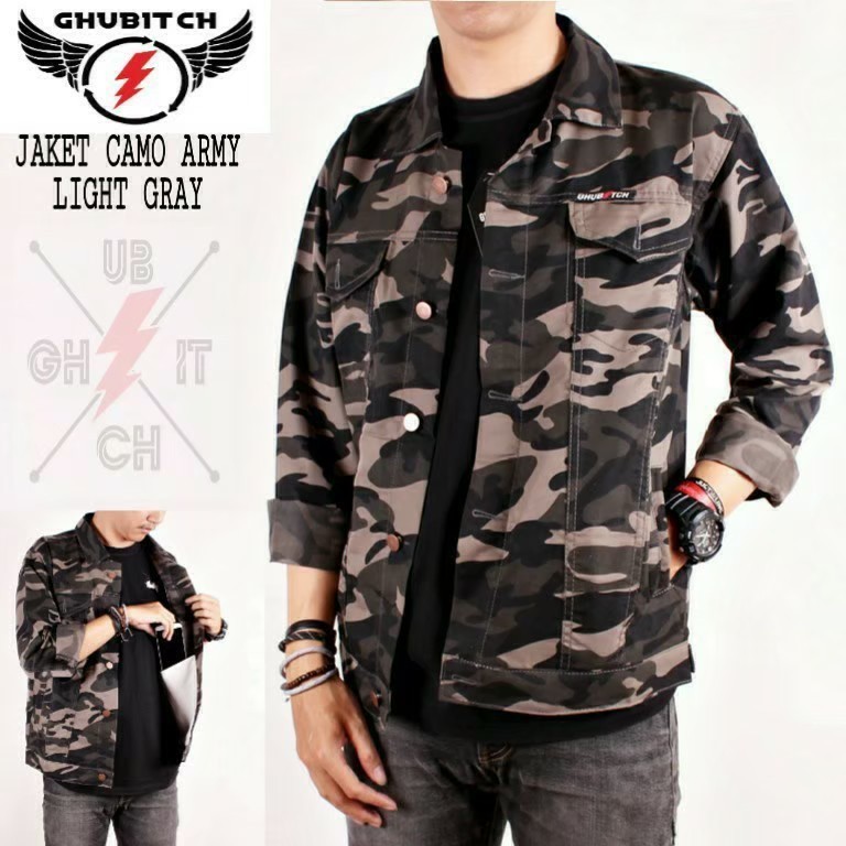 Jaket Semi Parka Pria / Jaket Semi Parka Camo Loreng