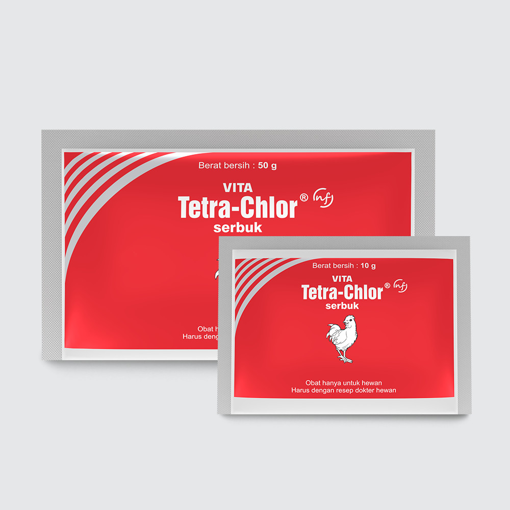 Vita Tetra Chlor SERBUK 10g mengobati infeksi bakteri pada ayam