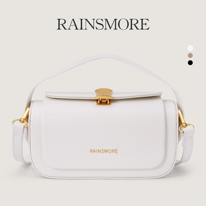 RAINSMORE - Tas Kotak Eksklusif - Tas Persegi Kecil Trendi dengan Kesan Mewah, Tas Selempang Minimal