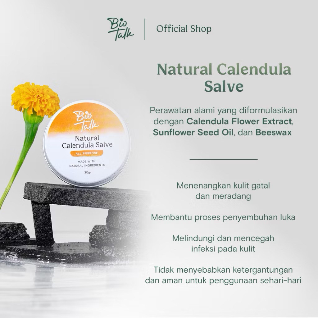 Biotalk Natural Calendula Salve meredakan kulit sensitif gatal gatal biotalk Bio Talk natural calend