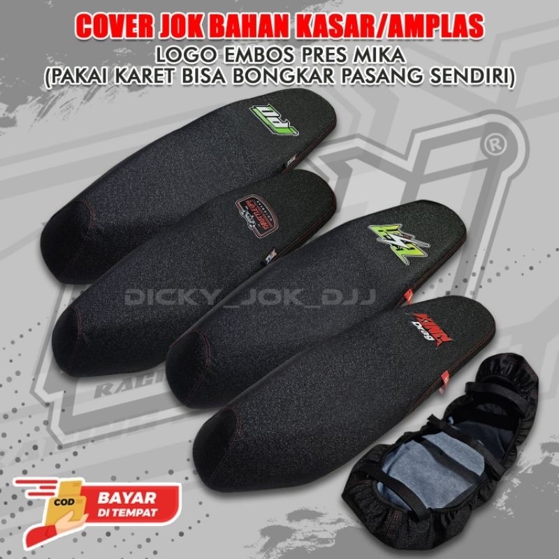 Cover Jok Motor   (PAKAI KARET) Anti Ribet Variasi Logo Mika Motor VARIO, BEAT, SCOOPY, NMAX, AEROX,