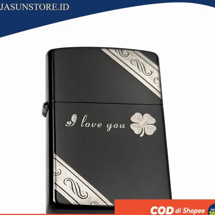 Baru Korek Api Motif ILY Black Ice Plus Box